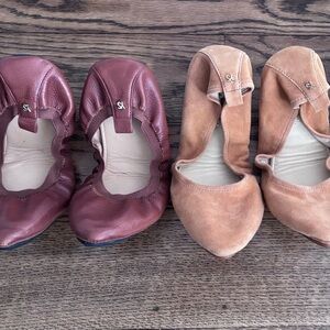 Lot of 3 Pairs Yosi Samara Flats Size 8 Whicskey Caramel Tan